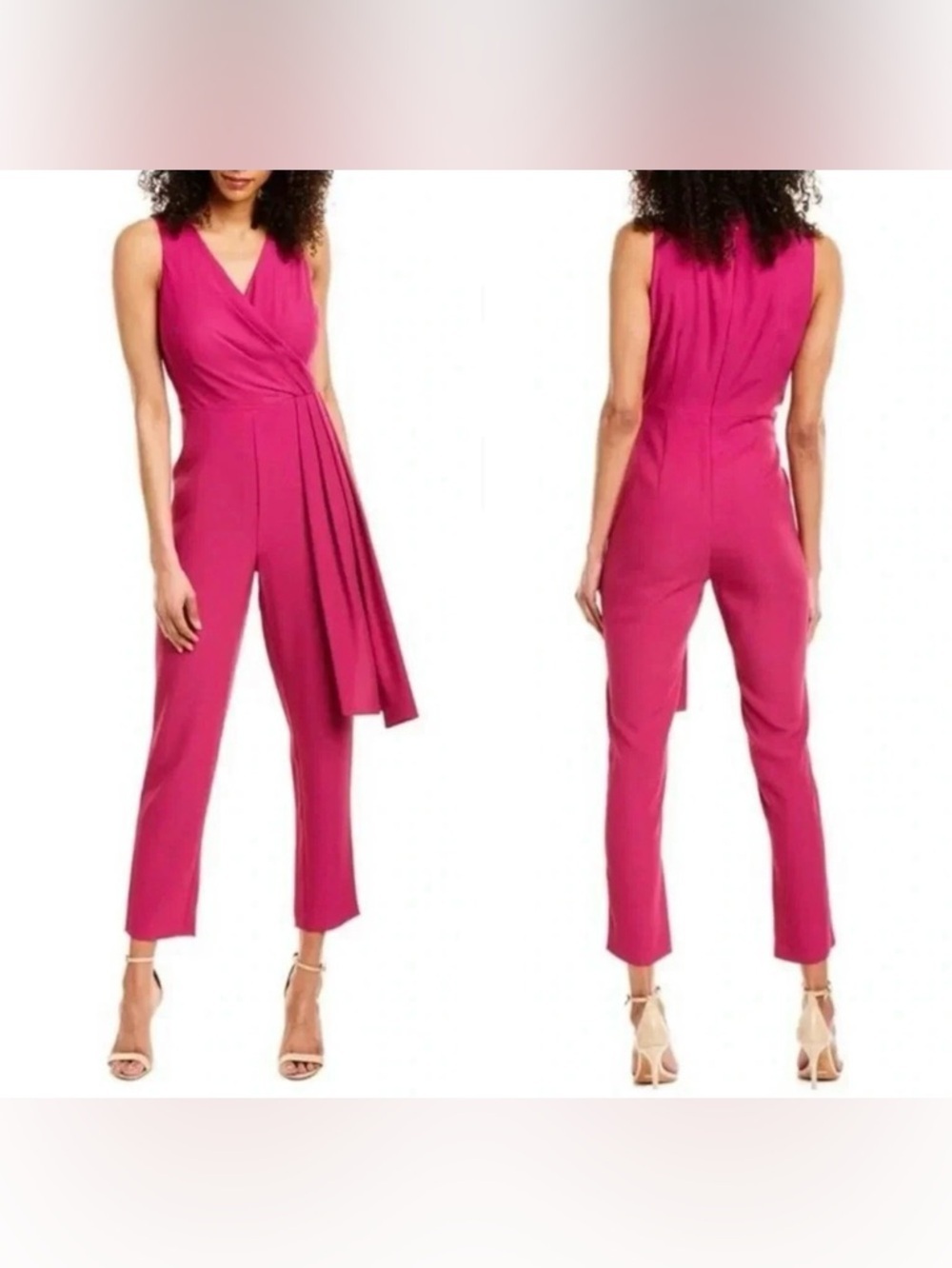 Donna Karan Drape Front Jumpsuit